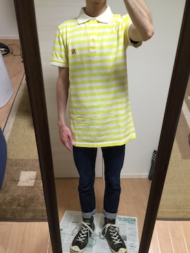 「アイテム（イエロー系）」を使った、しんしんさん（メンズ・158cm）の夏コーディネート