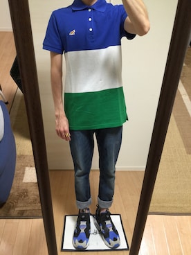 「メゾン キツネ(MAISON KITSUNE)」｜「アイテム（アクセサリー）」を使った、しんしんさん（メンズ・158cm）の夏コーディネート