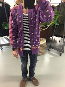 「adidas Originals by JEREMY SCOTT（アディダスオリジナルスバイジェレミースコット）のアイテム（ジャケット/アウター）」を使った、しんしんさん（メンズ・158cm）の冬コーディネート
