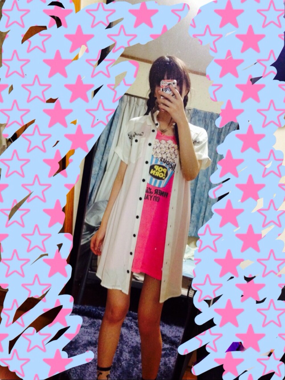 「キャンスパ、candystripper、シャツワンピ、LiSA」｜「Candy Stripperのアイテム（ワンピース/ドレス、ピンク系）」を使った、MiSAKiさん（レディース・160cm）の秋コーディネートの1枚目の写真