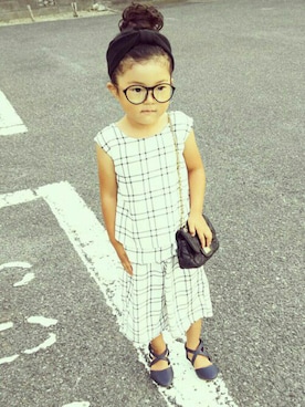 「VICKY（ビッキー）のアイテム（バッグ）」を使った、sana♡さん（キッズ・100cm）の夏コーディネート