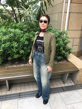 「sisii（シシ）のアイテム（その他アウター）」を使った、Rumiさん（レディース・159cm）の秋コーディネート