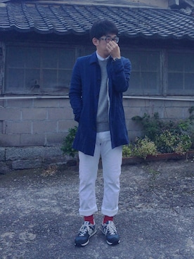 「STUDIOUS（ステュディオス）のアイテム（その他アウター）」を使った、Aリスさん（メンズ・173cm）の秋コーディネート