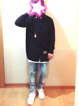 「REBTRAIT（レブトレイト）のアイテム」を使った、じゅんさん（メンズ・165cm）の春コーディネート