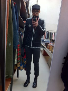 「アイテム（ジャージ）」を使った、jeongjeikさん（メンズ・182cm・20代）の夏コーディネート