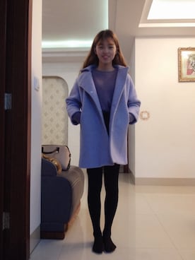 「H&M（エイチ・アンド・エム）のアイテム（ダッフルコート）」を使った、谜谜YANさん（レディース・160cm）の冬コーディネート