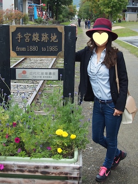 「4℃（ヨンドシー）のアイテム（バッグ）」を使った、mariさん（レディース・159cm）の秋コーディネート