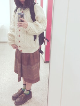 「アイテム（スカート）」を使った、:0さん（レディース・150cm）の秋コーディネート