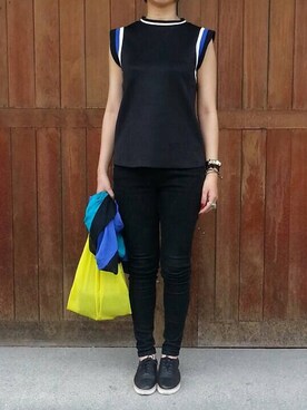 「PULL&BEAR（プルアンドベア）のアイテム（その他シューズ）」を使った、Zooey Hsuさん（レディース・161cm）の夏コーディネート