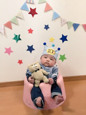 「H&M baby」｜「アイテム（帽子）」を使った、YUSEIさん（キッズ・60cm）の冬コーディネート
