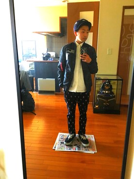 「flake（フレーク）のアイテム（パンツ）」を使った、ユート(Yuto)さん（メンズ・165cm）の春コーディネート