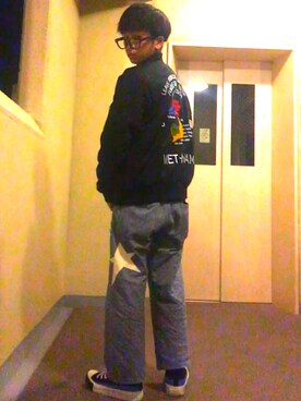 「Original.（オリジナル）のアイテム（パンツ）」を使った、ユート(Yuto)さん（メンズ・161cm）の冬コーディネート