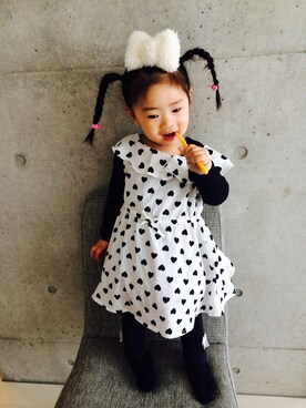 「おめかしコーデ」｜ゆんすさん（キッズ・80cm）の春コーディネート