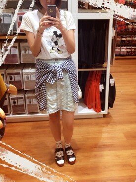 「Grail（グレイル）のアイテム（シャツ/ブラウス、ブルー系）」を使った、heＫiさん（レディース・167cm）の夏コーディネート