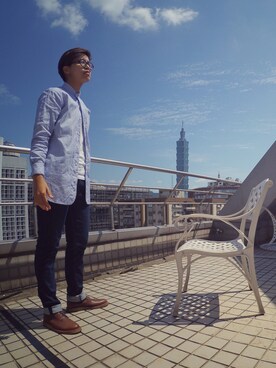 「plain-me（プレインミー）のアイテム（トップス）」を使った、Essunさん（レディース・169cm）の秋コーディネート