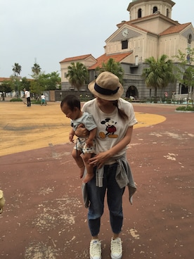 「AHCAHCUM.muchacha（アチャチュムムチャチャ）のアイテム（パンツ）」を使った、ayakaさん（レディース・160cm）の夏コーディネート