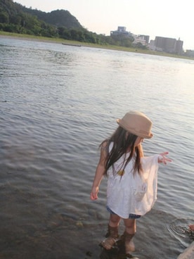 「Seraph（セラフ）のアイテム（帽子）」を使った、ayakaさん（キッズ・126cm）の冬コーディネート