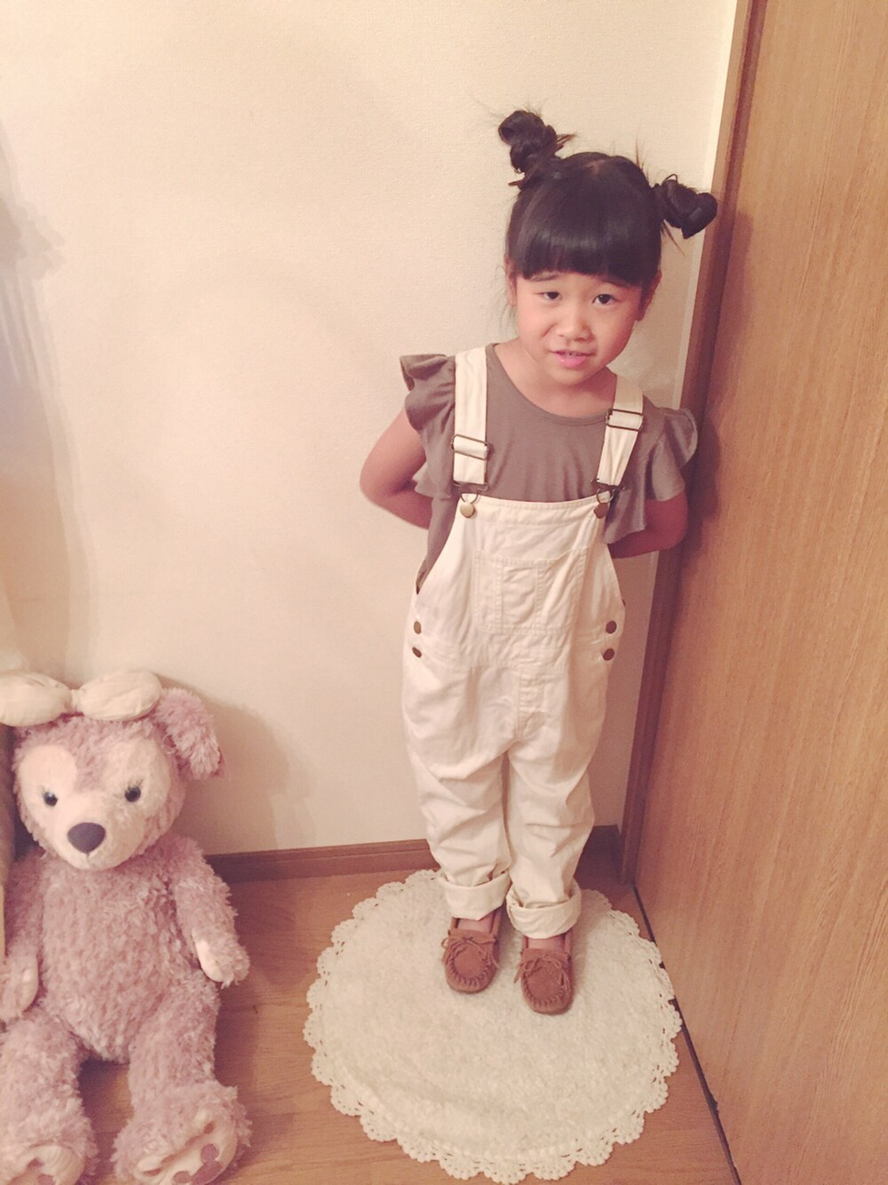 「カリンちゃんおめでとう、ちゅーぴープール、リンクでお祝い」｜「かりんちゃんお誕生日おめでとう♡のアイテム（福袋/福箱、ピンク系）」を使った、ayakaさん（キッズ・120cm）の夏コーディネートの1枚目の写真