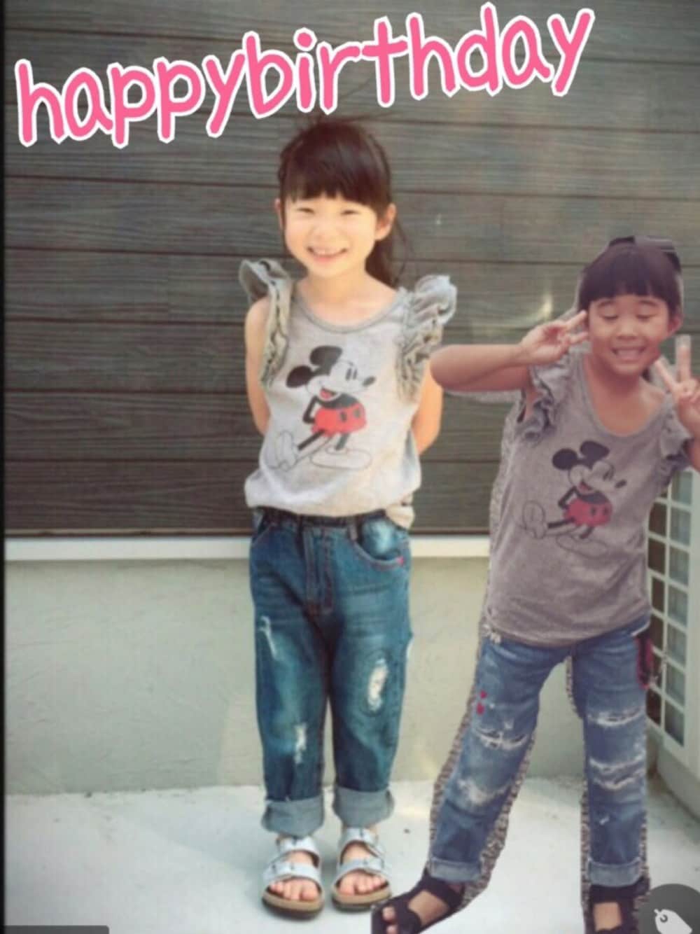 「お誕生日おめでとう！、かんちゃん」｜「かんちゃん♡のアイテム（福袋/福箱、ピンク系）」を使った、ayakaさん（キッズ・120cm）の秋コーディネートの1枚目の写真