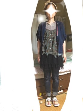 「grove（グローブ）のアイテム（その他アウター）」を使った、megupeeさん（レディース・152cm）の秋コーディネート