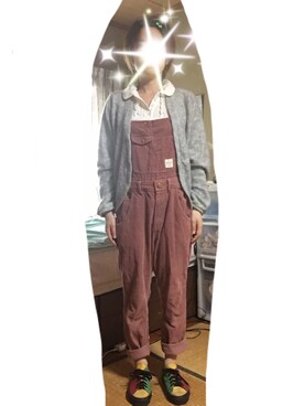 「w closet（ダブルクローゼット）のアイテム（つなぎ/オールインワン）」を使った、megupeeさん（レディース・152cm）の秋コーディネート