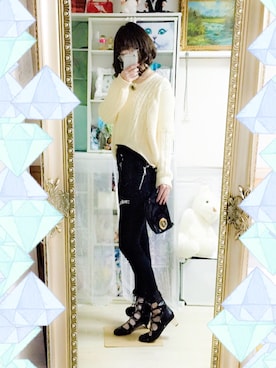 「Marc by Marc Jacobs（マークバイマークジェイコブス）のアイテム（ニット/セーター）」を使った、九十九一六八さん（レディース・168cm）の冬コーディネート