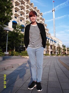 「PULL&BEAR（プルアンドベア）のアイテム（チノパンツ）」を使った、Rayさん（メンズ・178cm）の春コーディネート