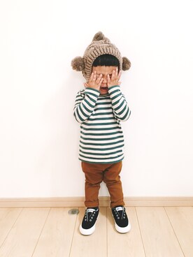 sato☁︎さん（キッズ・90cm）の秋コーディネート