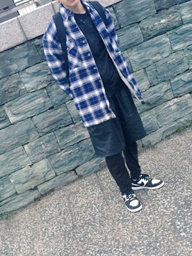 「Danke schon」｜「アイテム（カバーオール）」を使った、Chinsyoさん（メンズ・169cm）の冬コーディネート