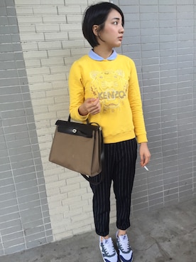 「アイテム（ジャージ）」を使った、Ella Suさん（レディース・155cm・20代）の秋コーディネート