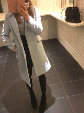 「EMODA（エモダ）のアイテム（トートバッグ）」を使った、Saeさん（レディース・161cm）の秋コーディネート