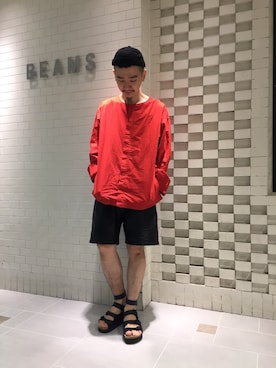 「SASQUATCHfabrix.（サスクワァッチファブリックス）のアイテム（Tシャツ/カットソー）」を使った、inata shinyaさん（メンズ・174cm）の夏コーディネート
