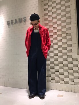 「UNUSED」｜「アイテム（サロペット/オーバーオール）」を使った、inata shinyaさん（メンズ・174cm）の秋コーディネート