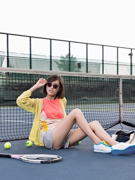 「adidas by Stella McCartney（アディダスバイステラマッカートニー）のアイテム（トップス）」を使った、Carol Toさん（レディース・173cm）の夏コーディネート