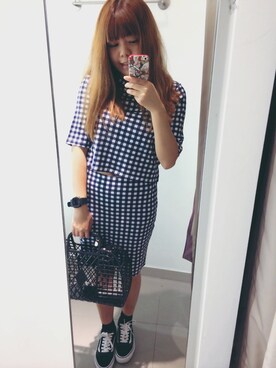 「H&M（エイチ・アンド・エム）のアイテム（スカート）」を使った、LOさん（メンズ・160cm）の夏コーディネート