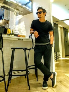 「1piu1uguale3 RELAX（ウノピュウノウグァーレトレリラックス）のアイテム（スラックス）」を使った、taro   さん（メンズ・165cm）の夏コーディネート