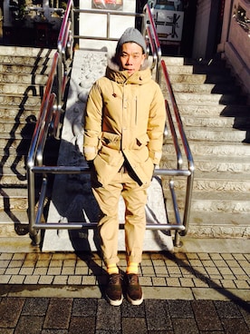 「IRIE（イリエ）のアイテム（帽子）」を使った、JUN 4 SHOT(FIREBALL)さん（メンズ・172cm）の冬コーディネート