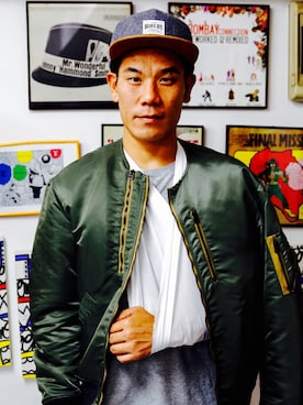 「marka（マーカ）のアイテム（ミリタリージャケット）」を使った、JUN 4 SHOT(FIREBALL)さん（メンズ・172cm）の秋コーディネート