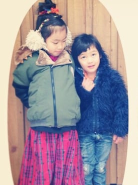 「kids case（キッズ ケース）のアイテム」を使った、mayuさん（キッズ・110cm）の冬コーディネート