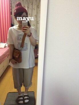 「aiko」｜「アイテム（ニットキャップ/ビーニー）」を使った、mayuさん（レディース・146cm）の夏コーディネート