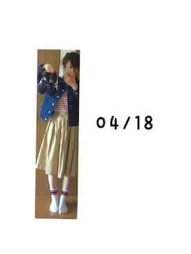 「チノ」｜「アイテム（ジャケット/アウター）」を使った、smmさん（レディース・163cm）の春コーディネート