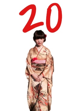 「アイテム（浴衣、ゴールド系）」を使った、reina tsudaさん（レディース・159cm）の冬コーディネート
