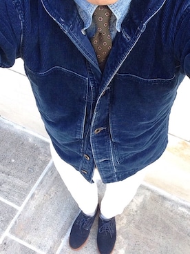 「RRL（ダブル アール エル）のアイテム（カバーオール）」を使った、meinooyajiさん（メンズ・167cm）の冬コーディネート