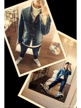 「T&Y（ティーアンドワイ）のアイテム（アクセサリー）」を使った、peasさん（メンズ・173cm）の冬コーディネート