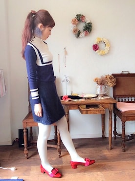 「Cry.」｜「アイテム（アクセサリー）」を使った、michikoさん（レディース・158cm）の冬コーディネート