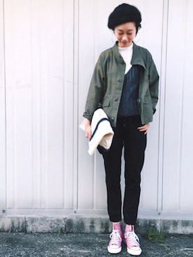 「20/80（テゥエンティーエイティー）のアイテム」を使った、TOMOKAさん（レディース・163cm）の冬コーディネート