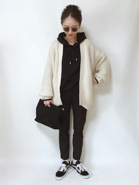 「Burner（バーナー）のアイテム」を使った、TOMOKAさん（レディース・162cm）の冬コーディネート