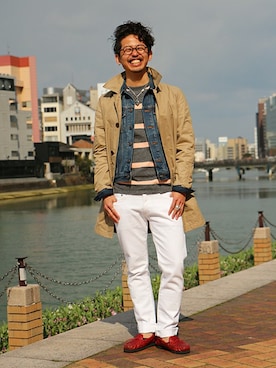 「マックコート」｜GapJapanさん（メンズ・170cm）の春コーディネート