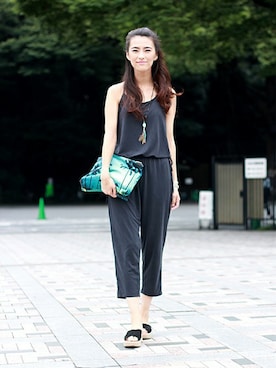 「GAP（ギャップ）のアイテム（サロペット/オーバーオール）」を使った、GapJapanさん（レディース・167cm）の夏コーディネート