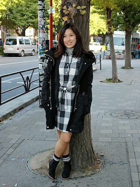「GAP（ギャップ）のアイテム（ナイロンジャケット）」を使った、GapJapanさん（レディース・161cm）の秋コーディネート